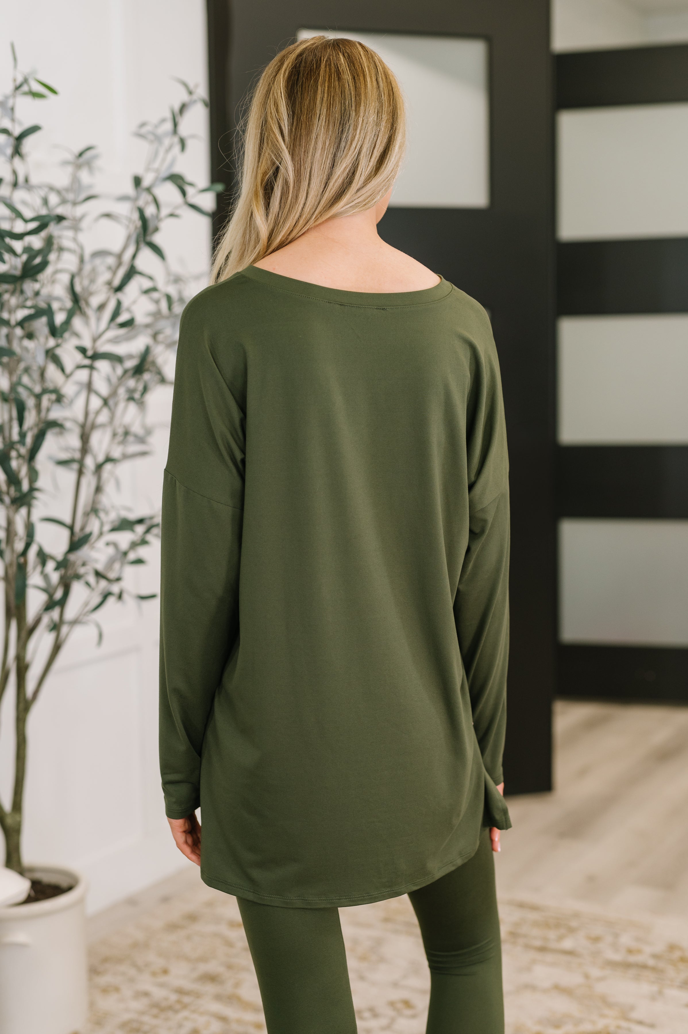 Next to Nothing Top and Bottom Set in Dark Olive Womens Ave Shops- Tilden Co.