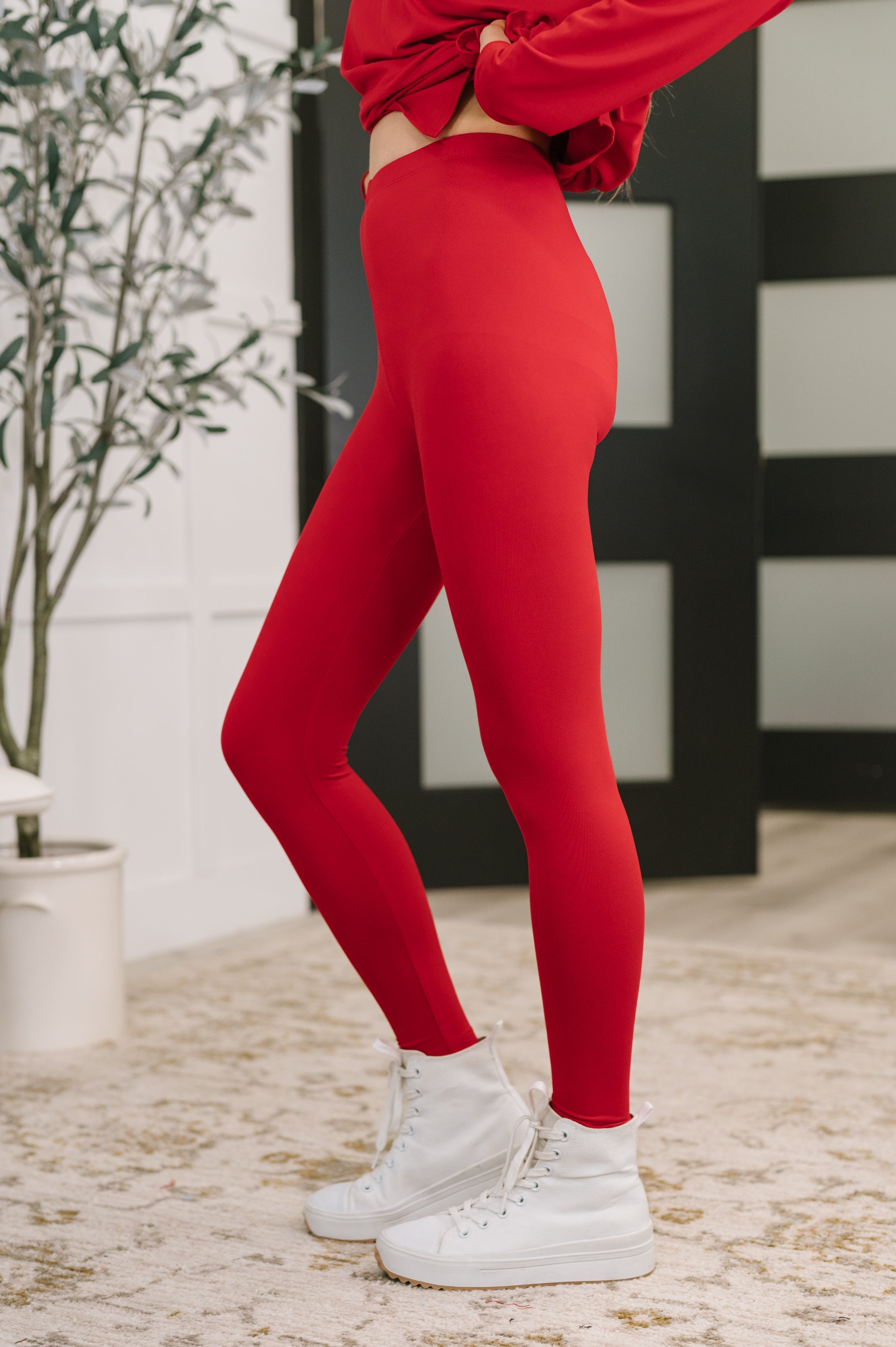 Next to Nothing Top and Bottom Set in Ruby Womens Ave Shops- Tilden Co.