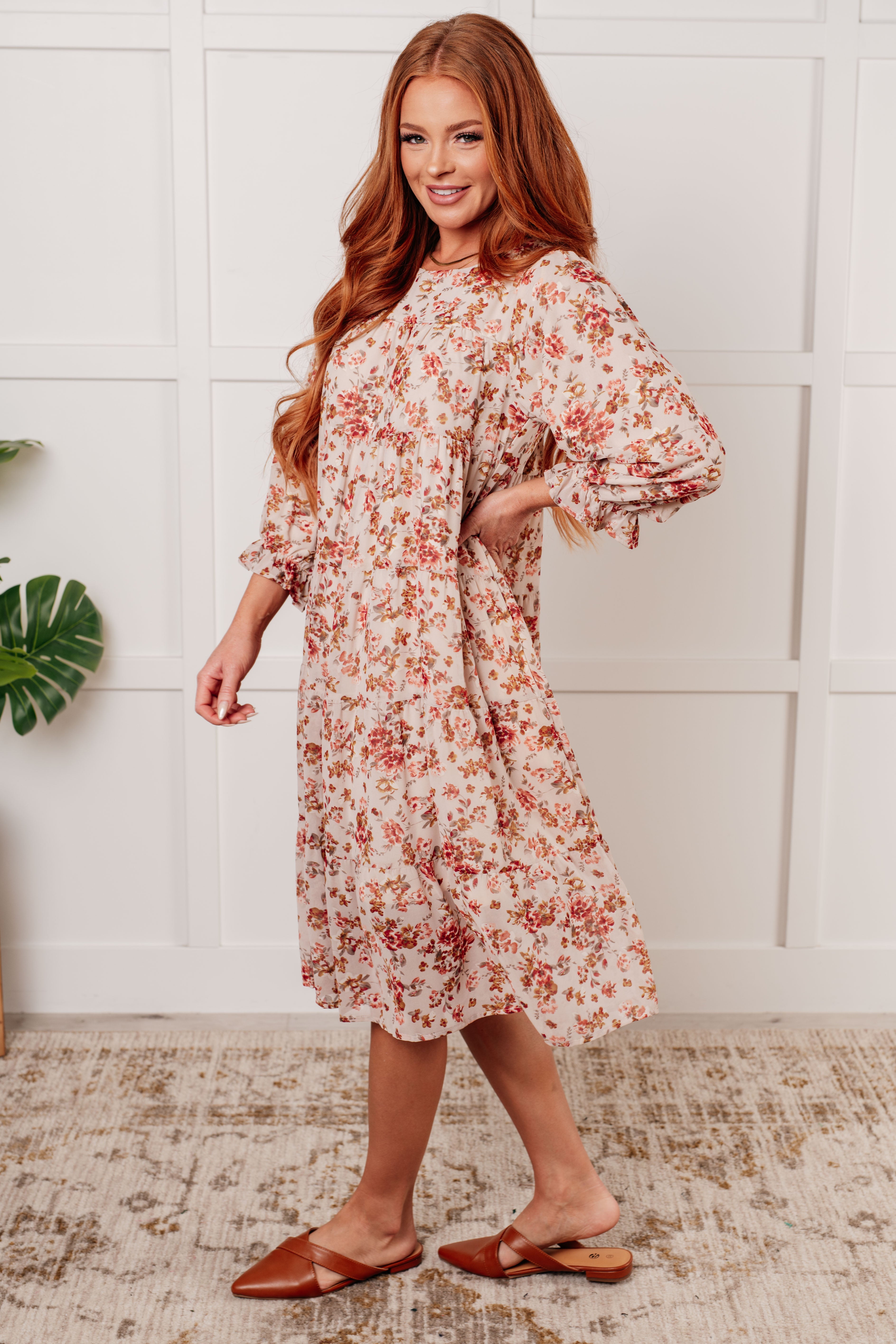 Next to You Balloon Sleeve Floral Dress    Dresses Ave Shops- Tilden Co.