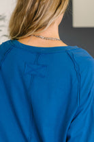 Nice to Each Other Raglan Sleeve Top in Classic Blue Womens Ave Shops- Tilden Co.