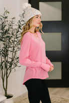 Nice to Each Other Raglan Sleeve Top in Fuchsia Womens Ave Shops- Tilden Co.
