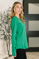 Nice to Each Other Raglan Sleeve Top in Kelly Green Womens Ave Shops- Tilden Co.