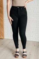 Nicole Tummy Control Skinny Jeans in Black    Womens Ave Shops- Tilden Co.