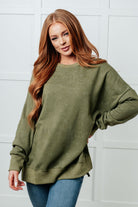 No Plain Jane Oversized Sweatshirt in Green Tops Ave Shops- Tilden Co.