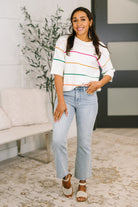 Normal Volume Striped Sweater Sweater Ave Shops- Tilden Co.