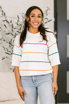 Normal Volume Striped Sweater Sweater Ave Shops- Tilden Co.