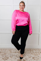 Not Exaggerating Satin Puff Sleeve Blouse Blouses Ave Shops- Tilden Co.