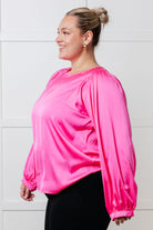 Not Exaggerating Satin Puff Sleeve Blouse Blouses Ave Shops- Tilden Co.