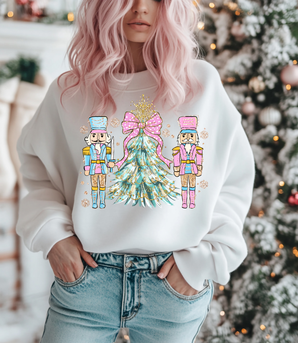 Nutcracker Wonderland in White Graphic Tee and Sweatshirt Womens Ave Shops- Tilden Co.