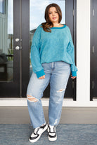 Ocean's Apart Mineral Wash Pullover Tops Ave Shops- Tilden Co.