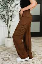 Off Duty Straight Leg Cargo Pants in Brown Womens Ave Shops- Tilden Co.