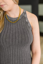 Offbeat Essential Mineral Washed Tank in Ash Grey Womens Ave Shops- Tilden Co.