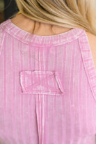Offbeat Essential Mineral Washed Tank in Candy Pink Womens Ave Shops- Tilden Co.