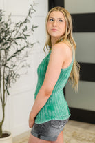 Offbeat Essential Mineral Washed Tank in Kelly Green Womens Ave Shops- Tilden Co.