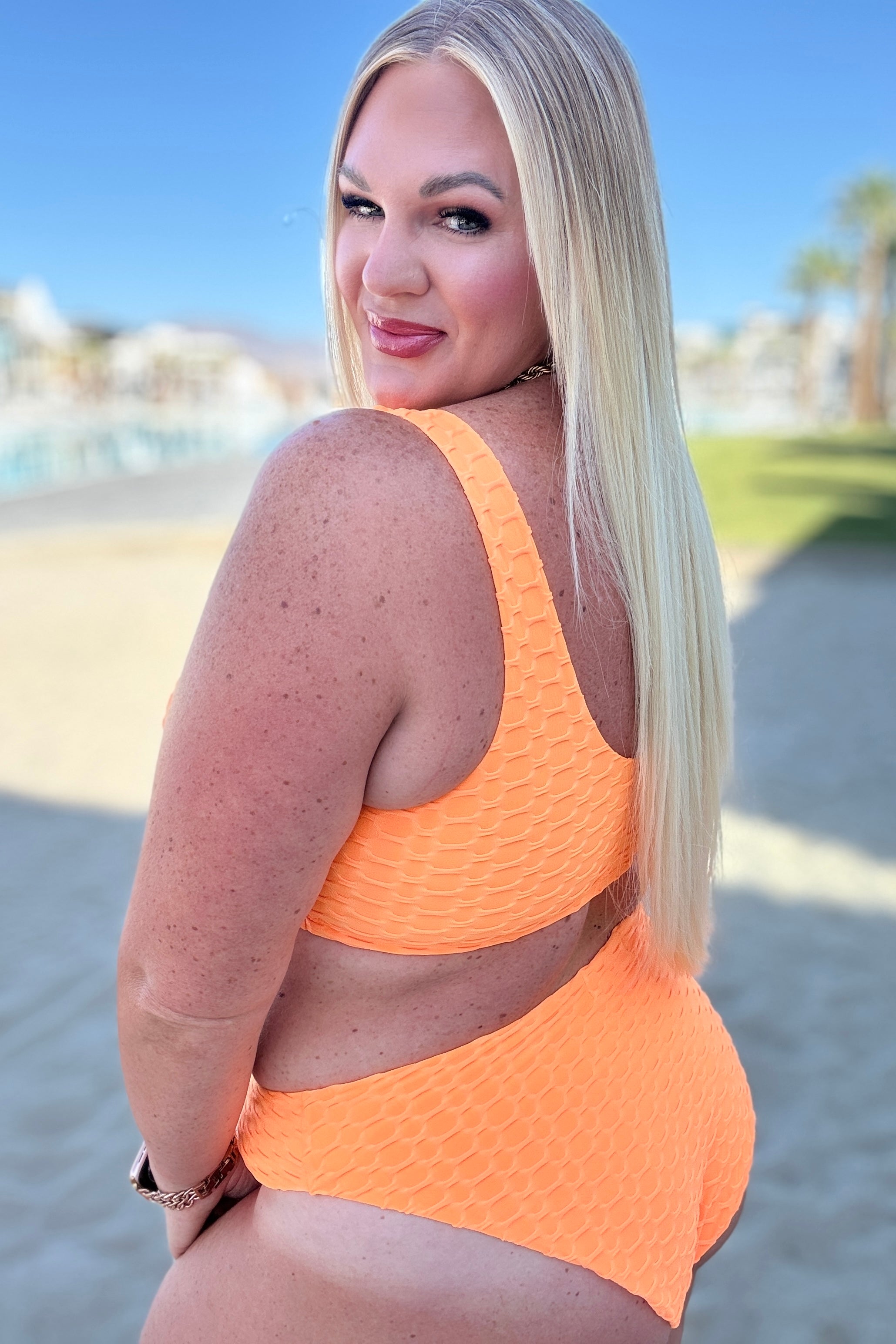 Oh So Orange Swim Top Swim Crop Top Ave Shops- Tilden Co.