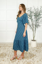 Olive Dress in Blue Vineyard Womens Ave Shops- Tilden Co.