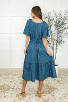 Olive Dress in Blue Vineyard Womens Ave Shops- Tilden Co.