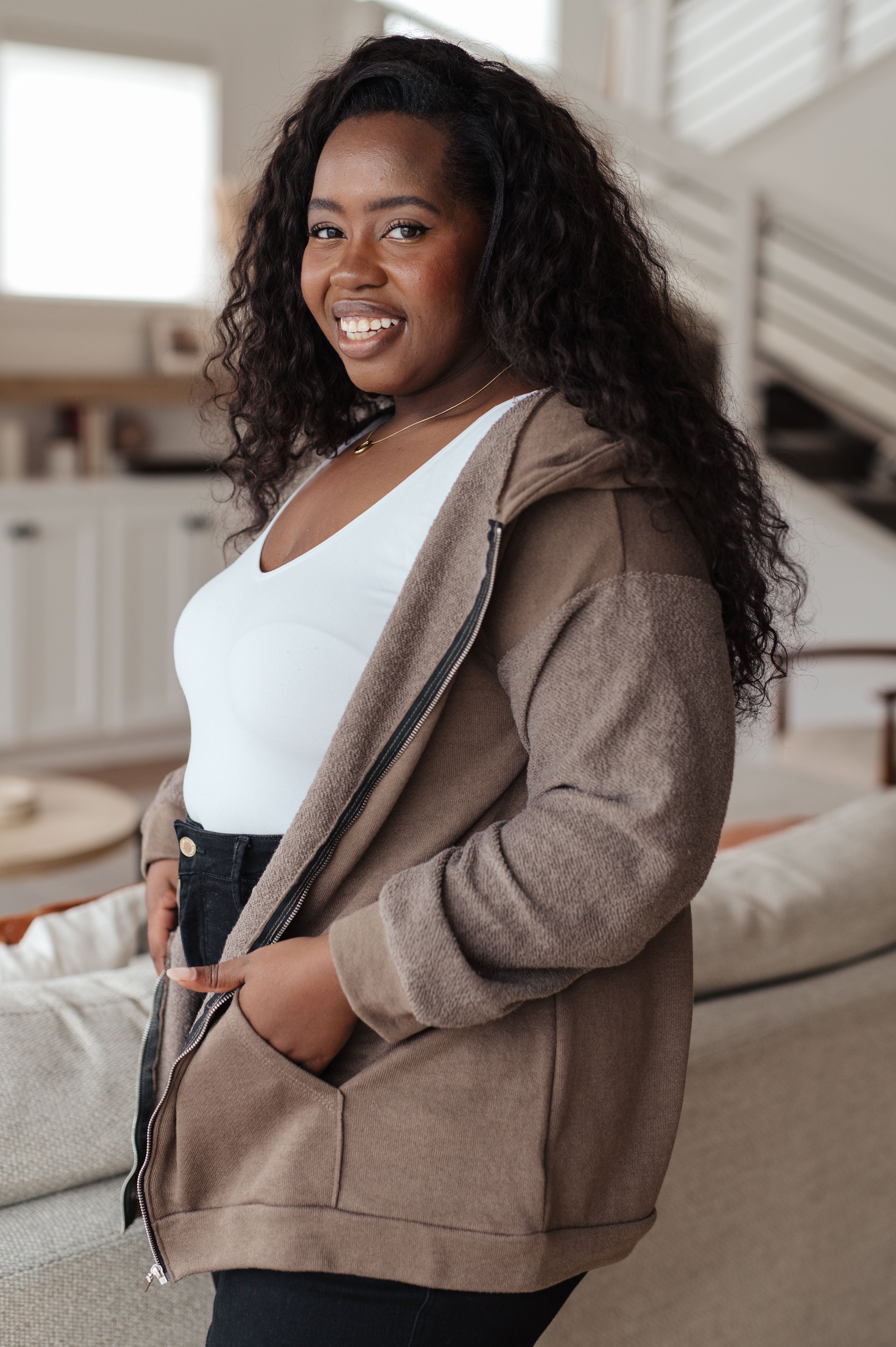 On And On Zip Up Hoodie Tops Ave Shops- Tilden Co.