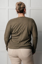 On a Roll Ribbed Knit V Neck Long Sleeve Top Tops Ave Shops- Tilden Co.