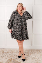 Once Again V-Neck Floral Dress Dresses Ave Shops- Tilden Co.