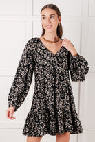 Once Again V-Neck Floral Dress Dresses Ave Shops- Tilden Co.