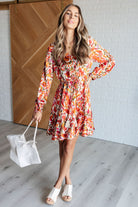 Once Upon a Dream V-Neck Balloon Sleeve Dress    Dresses Ave Shops- Tilden Co.