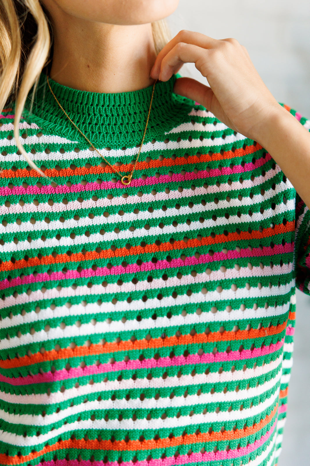 Our Situationship Knit Striped Top T-Shirt Ave Shops- Tilden Co.