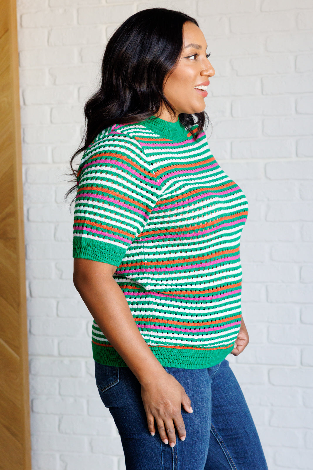Our Situationship Knit Striped Top T-Shirt Ave Shops- Tilden Co.