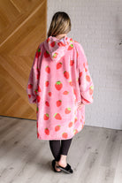 Oversized Blanket Hoodie in Strawberry Layers Ave Shops- Tilden Co.