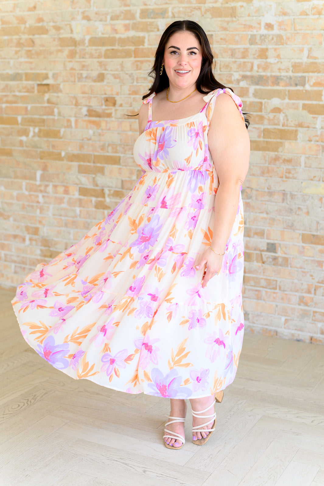Pastel Petals Floral Midi Dress Dresses Ave Shops- Tilden Co.