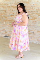 Pastel Petals Floral Midi Dress Dresses Ave Shops- Tilden Co.