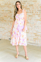 Pastel Petals Floral Midi Dress Dresses Ave Shops- Tilden Co.
