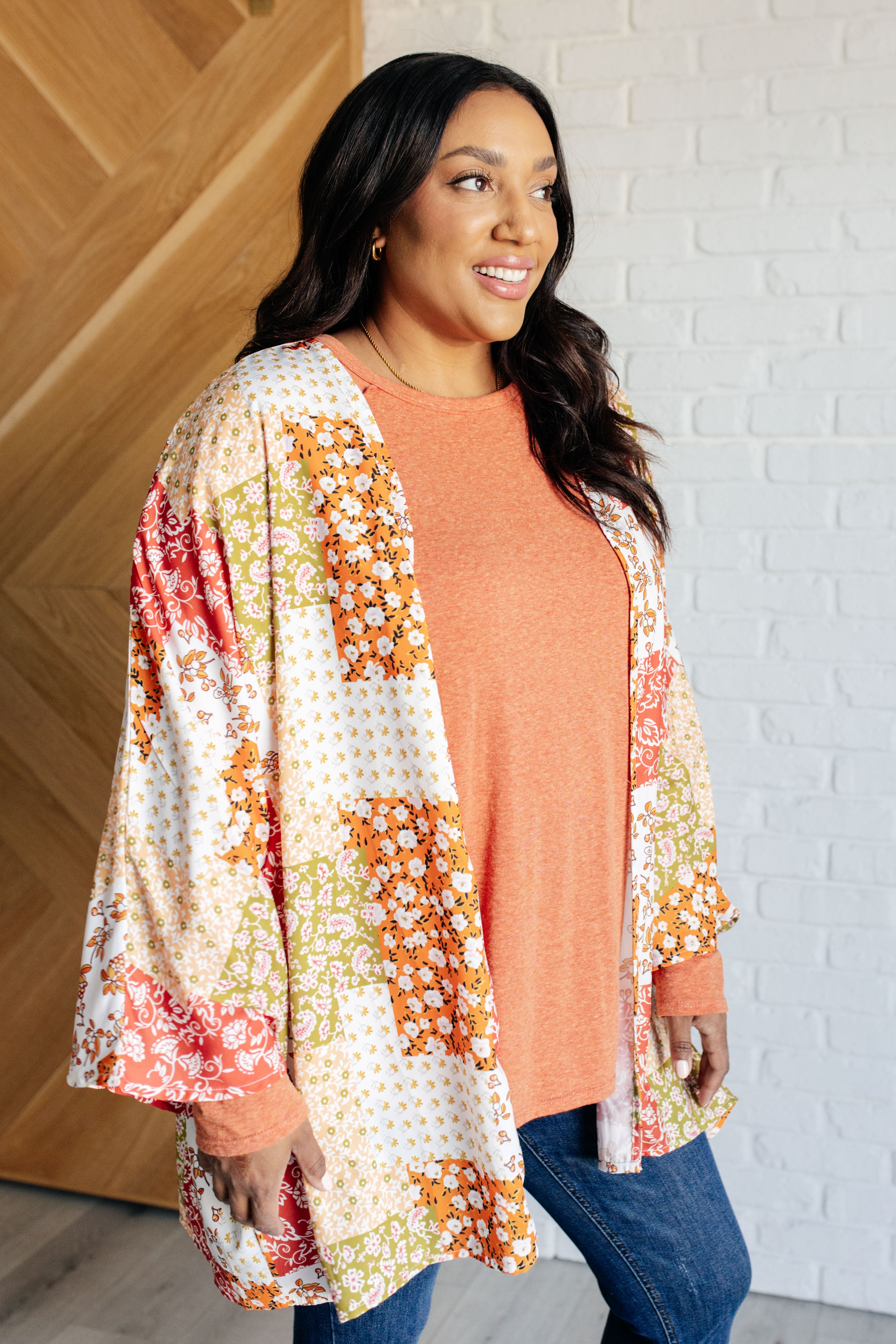 Patchwork of Feelings Mixed Floral Kimono    Layers Ave Shops- Tilden Co.