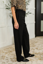 Peachy Keen Straight Leg Trousers in Black Womens Ave Shops- Tilden Co.