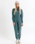 Perfect Balance Puff Sleeve Jumpsuit XS / Mallard Green XS Mallard Green Jumpsuits Downeast- Tilden Co.