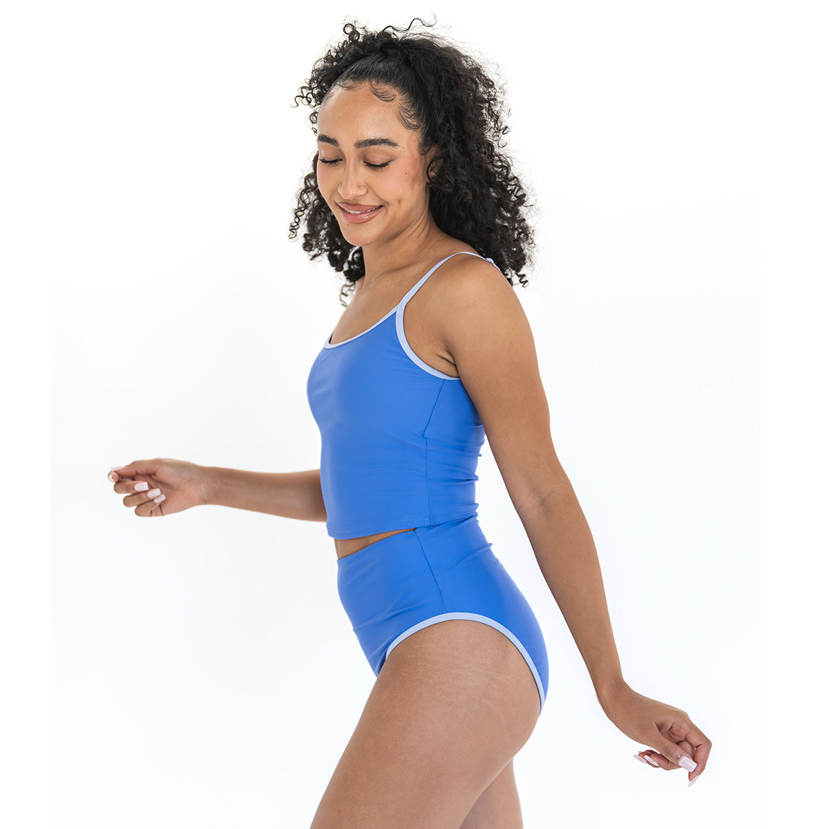 Spaghetti Strap Outline Tankini Top Swim Top Janela Bay- Tilden Co.