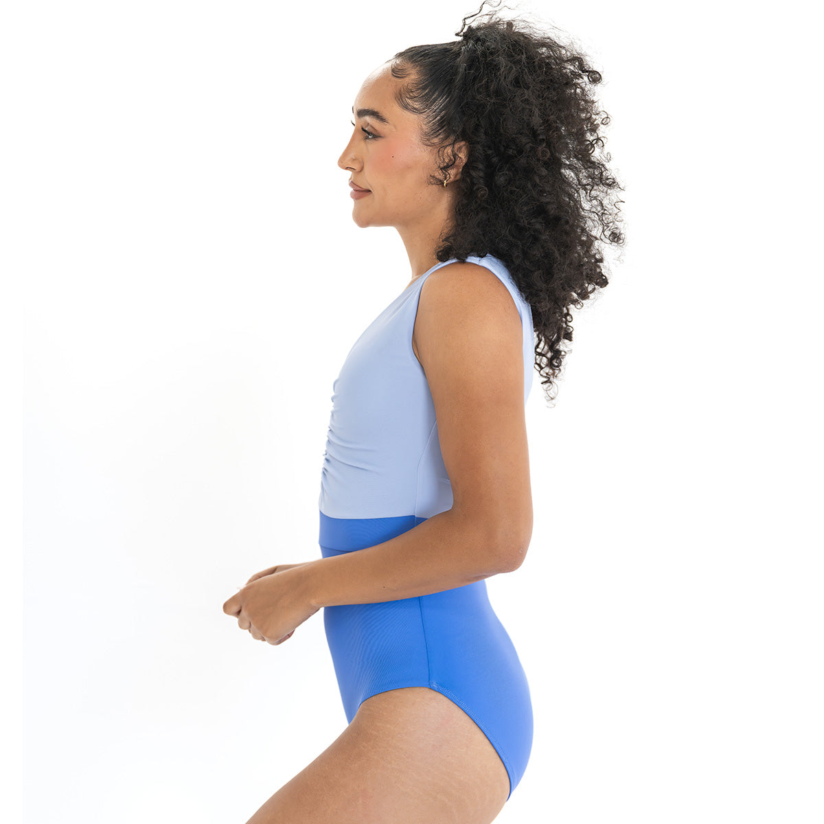 V Neck Gathered One Piece Swimsuit Janela Bay- Tilden Co.
