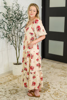 Petals & Postcards Balloon Sleeve Dress Womens Ave Shops- Tilden Co.