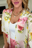 Yeah, We Did That Floral Kimono in Ivory    Layers Ave Shops- Tilden Co.