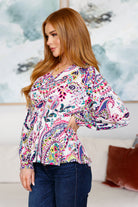 Pick a Color Peplum Blouse Tops Ave Shops- Tilden Co.