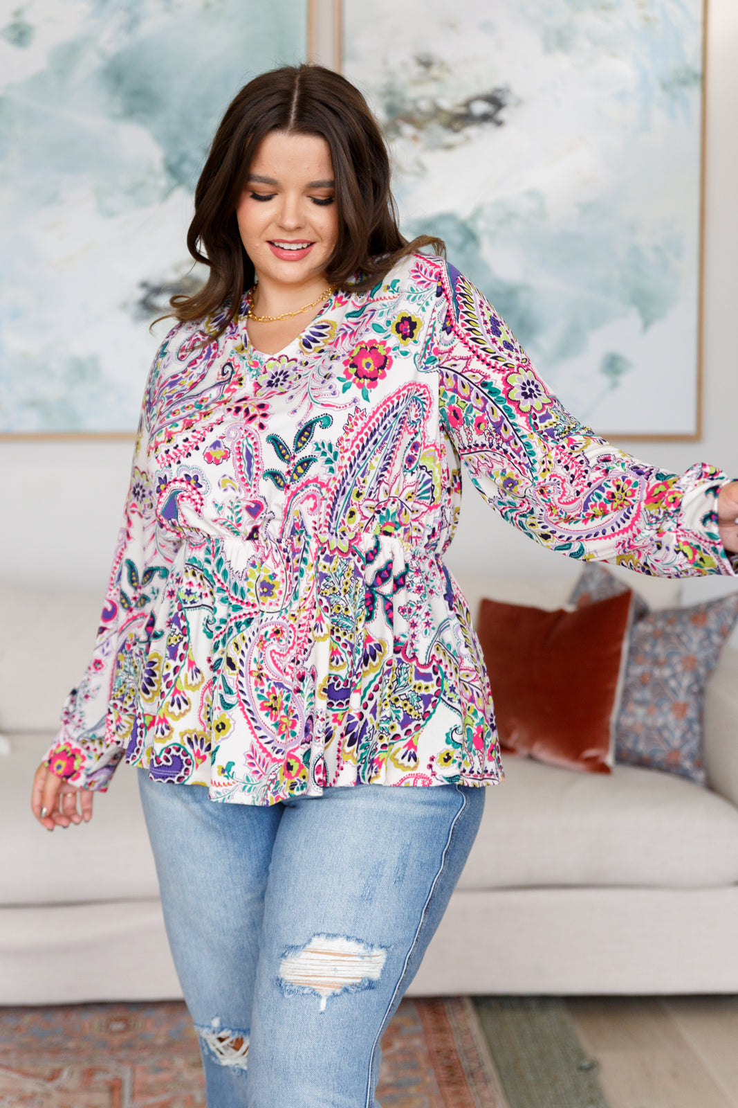 Pick a Color Peplum Blouse Tops Ave Shops- Tilden Co.