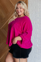 Pink Thoughts Chenille Blouse    Blouses Ave Shops- Tilden Co.