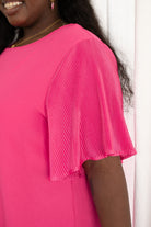 Pink and Perfect Ruffle Sleeve Top    Tops Ave Shops- Tilden Co.