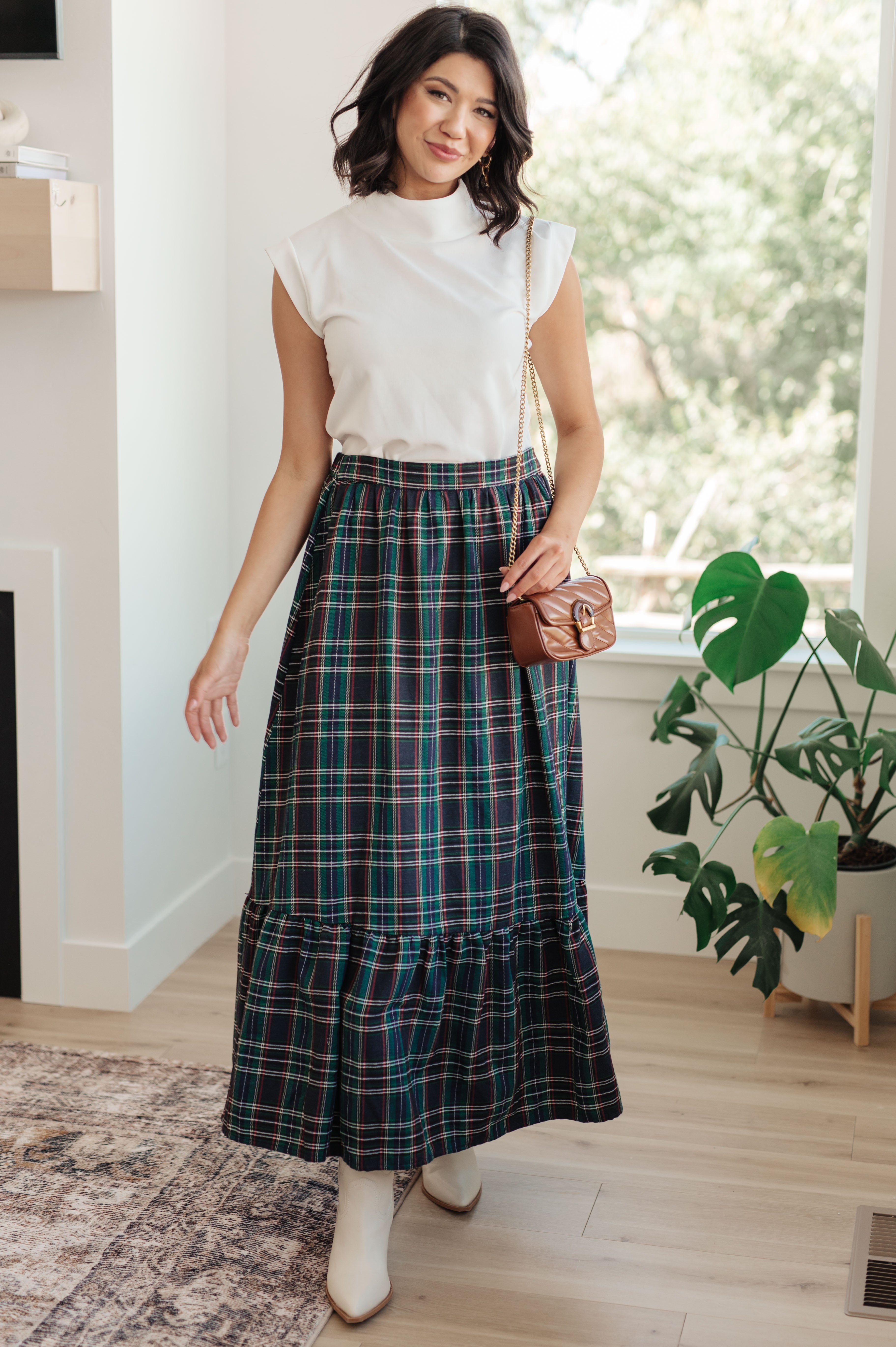 Plaid Perfection Maxi Skirt Bottoms Ave Shops- Tilden Co.