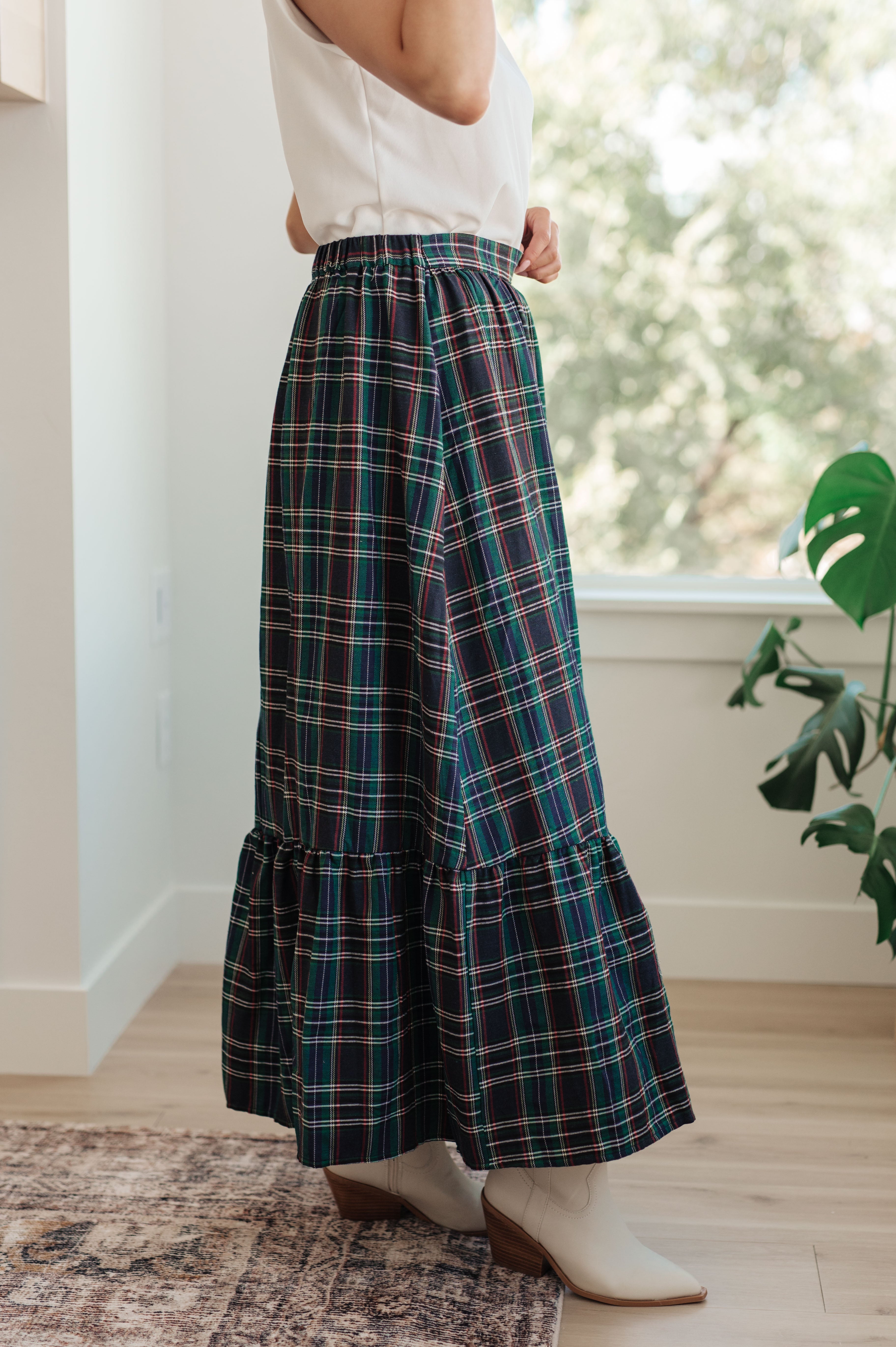 Plaid Perfection Maxi Skirt Bottoms Ave Shops- Tilden Co.