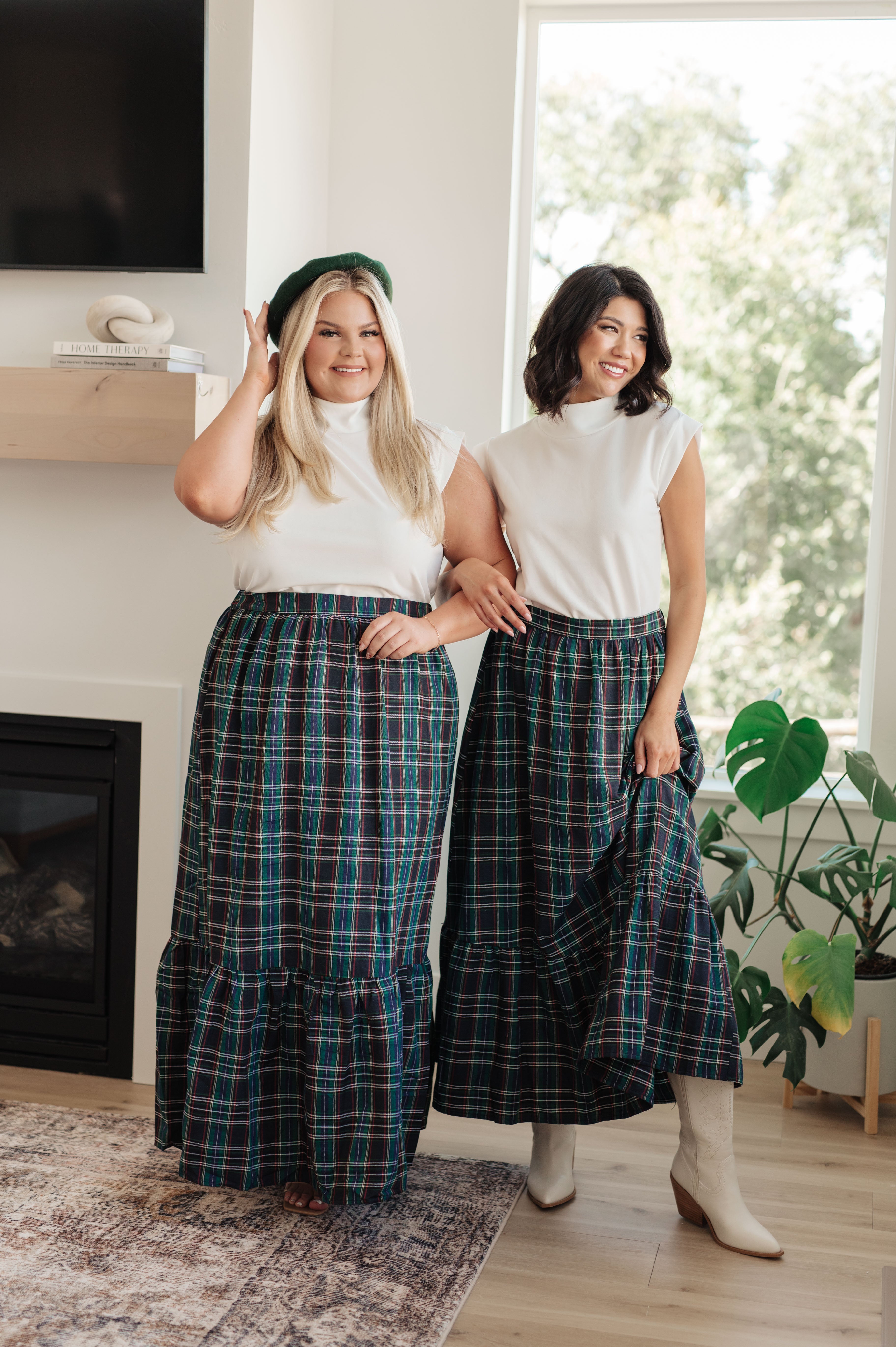 Plaid Perfection Maxi Skirt Bottoms Ave Shops- Tilden Co.
