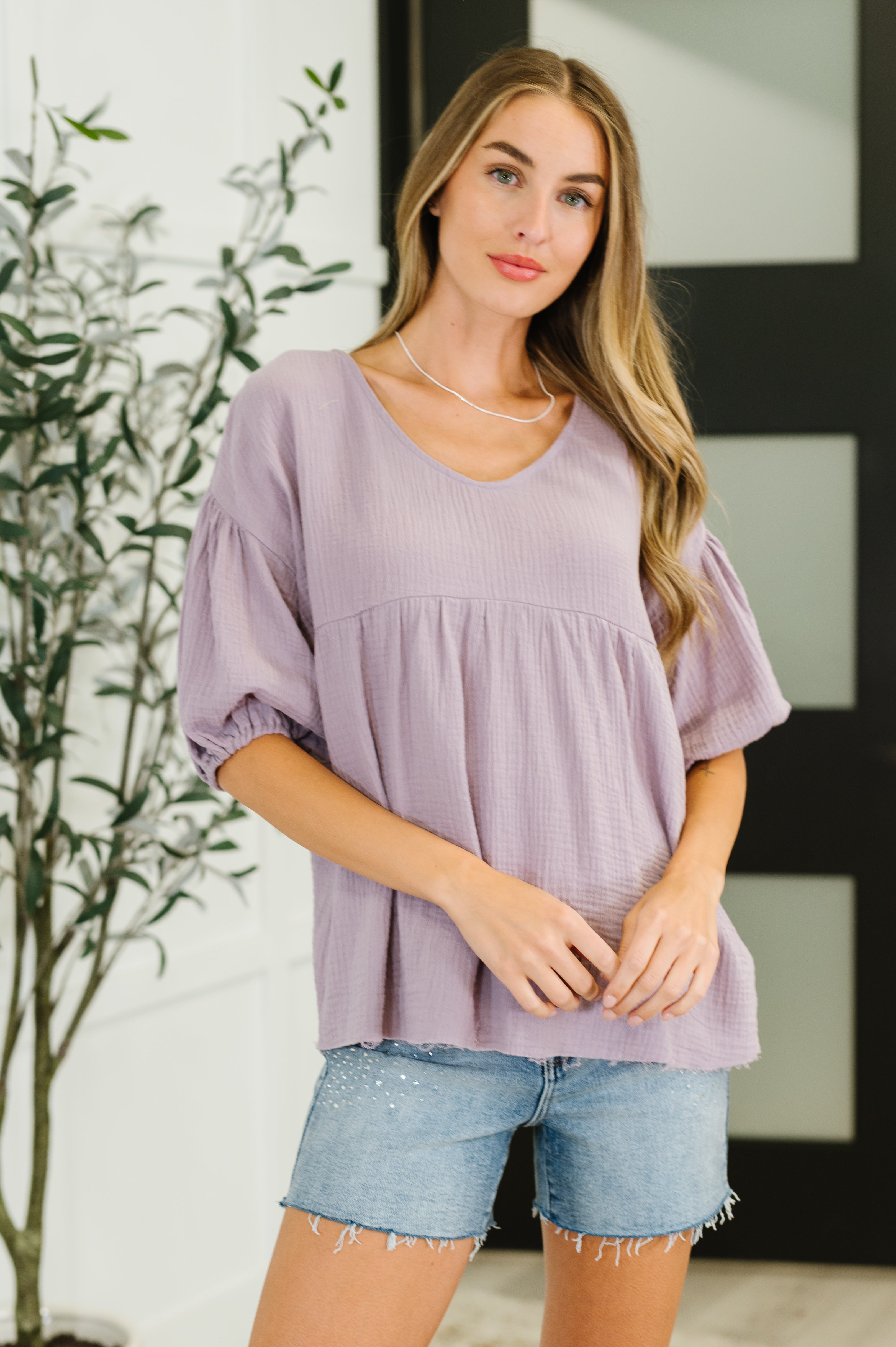 Pleasantly Perfect Bubble Sleeve Peasant Blouse Blouses Ave Shops- Tilden Co.