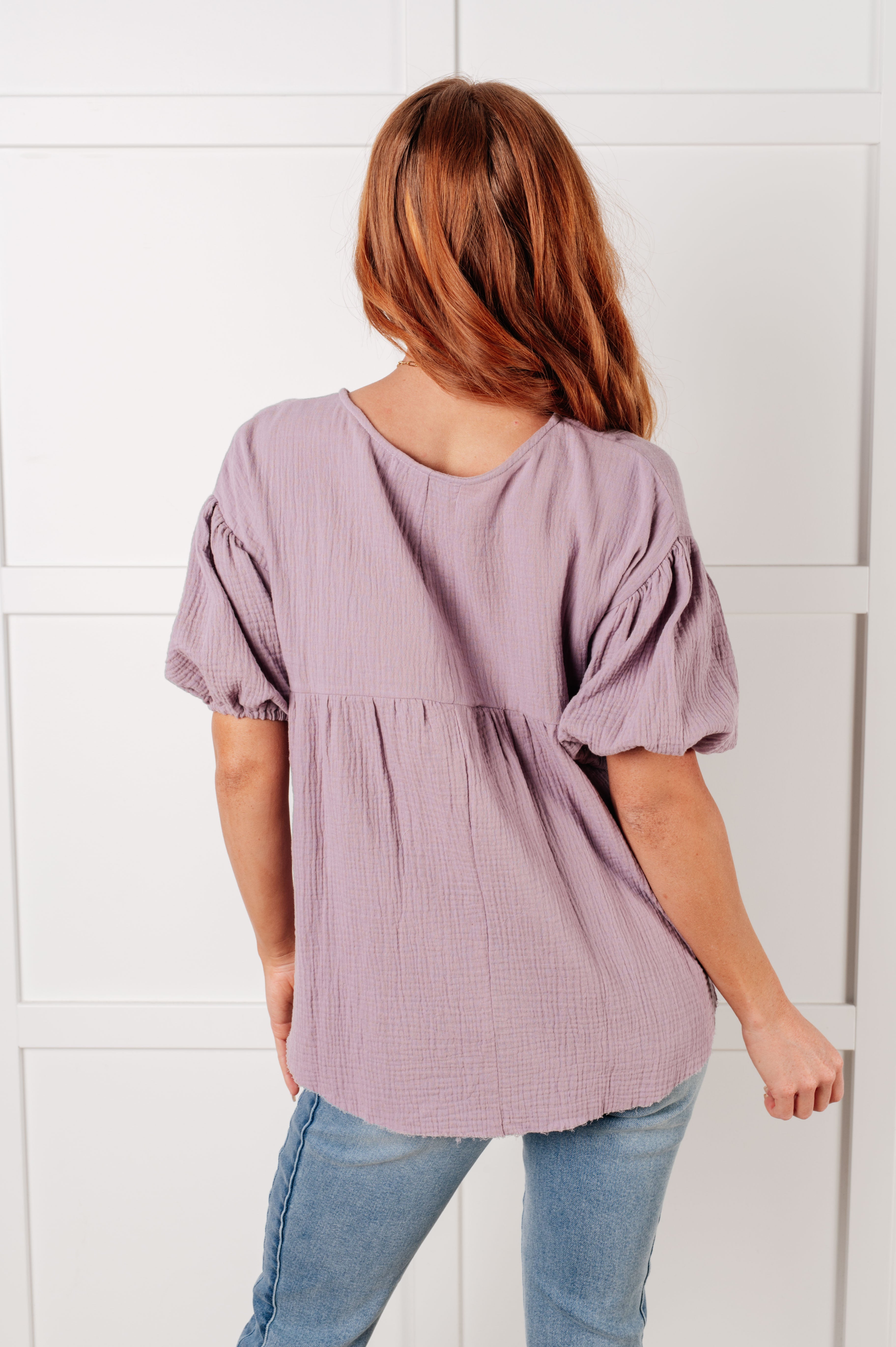 Pleasantly Perfect Bubble Sleeve Peasant Blouse Blouses Ave Shops- Tilden Co.