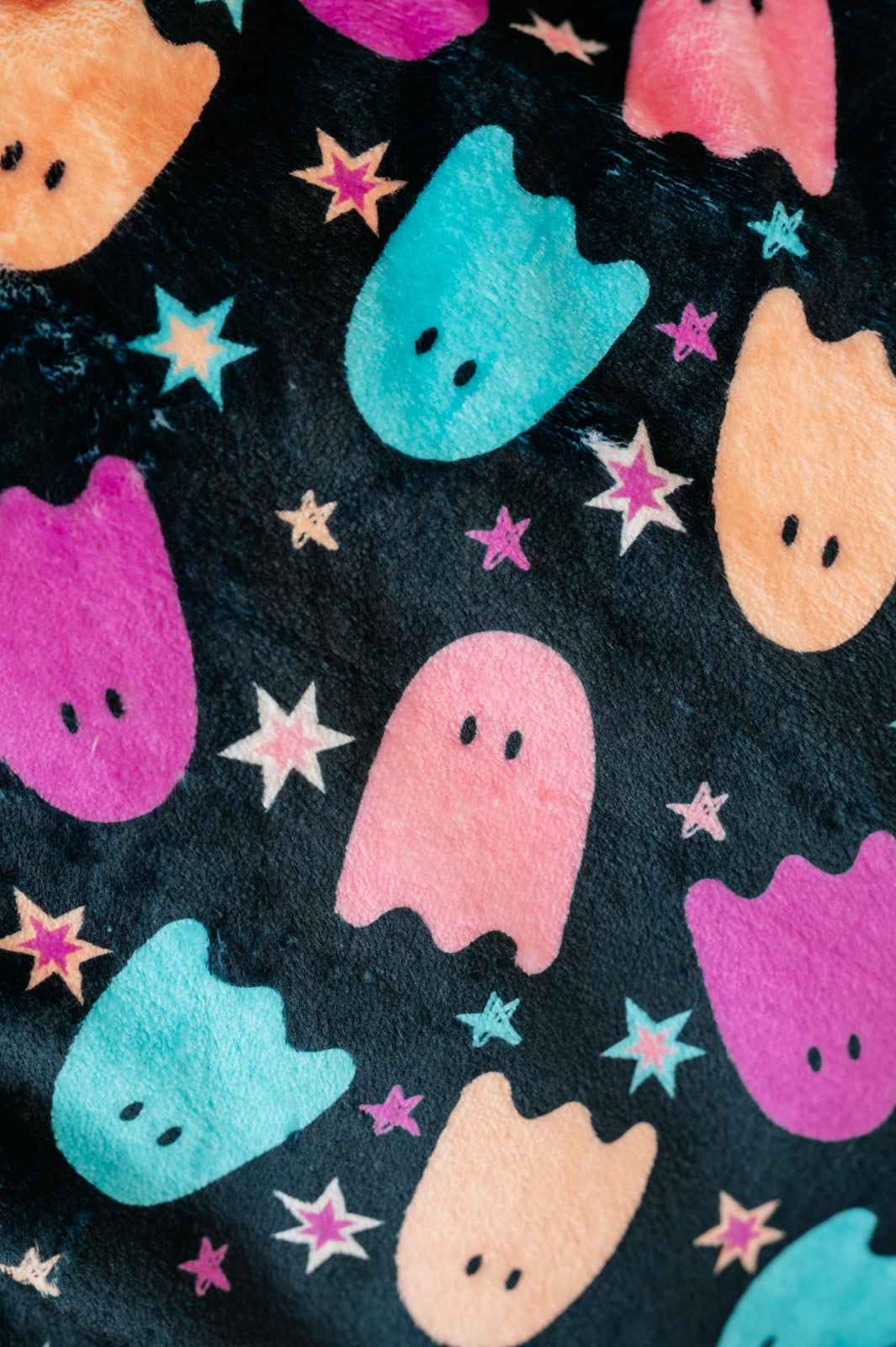 PREORDER: Halloween Fleece Blanket in Neon Ghosts    Womens Ave Shops- Tilden Co.