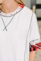 Pretty Prideful Patchwork Detail Top Womens Ave Shops- Tilden Co.